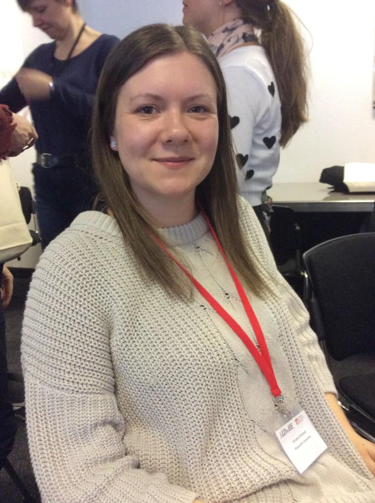 Christie receiving the ceremonial red lanyard in recognition of her initiation onto the steering group #ALDinHE _LH