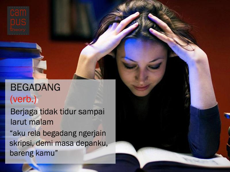 Aku rela begadang ngerjain skripsi, demi masa depanku.. bareng kamu..
selamat begadang bagi yg menjalankannya :D