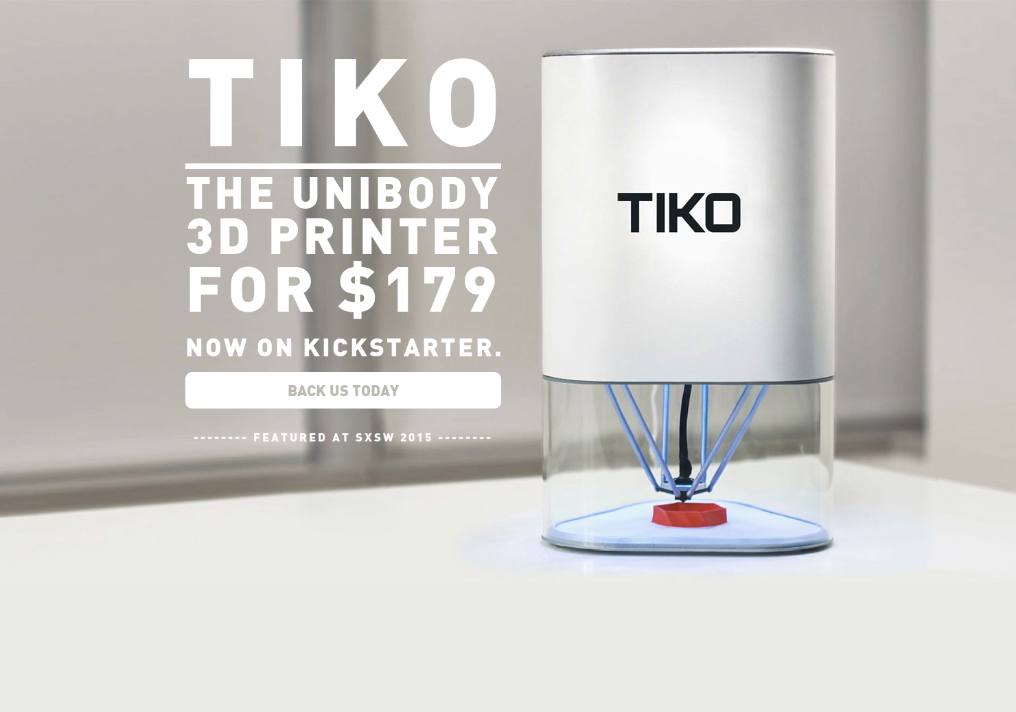 Product Hunt 😸 en Twitter: "Tiko 3D: Unibody Delta 3D Printer for $179 (Kickstarter) http://t.co/mBndMDvwGQ via @mattgajkowski on @producthunt http://t.co/Zd0YQ5k033" Twitter