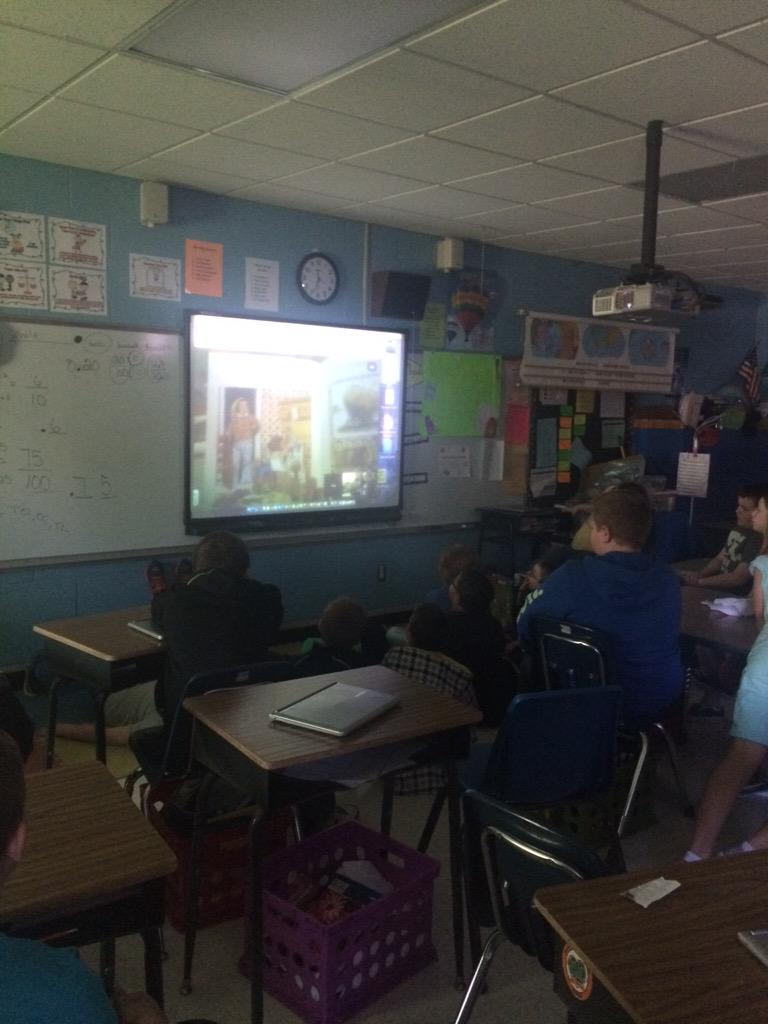 ech4thgrade's tweet photo. Our NJ friends reading to us!! My class loved our guest readers!! Thx @JayBilly2 @BethHouf http://t.co/mcSiuRcV5d