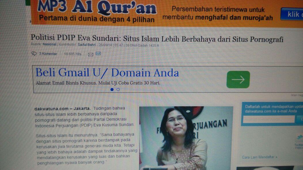 Logika sesat RT <a href="/pusatmediaislam/">Pusat Media Islam</a>: <a href="/PDI_Perjuangan/">PDI Perjuangan</a> : Situs Islam lebih berbahaya dari Pornografi  #KembalikanMediaIslam
