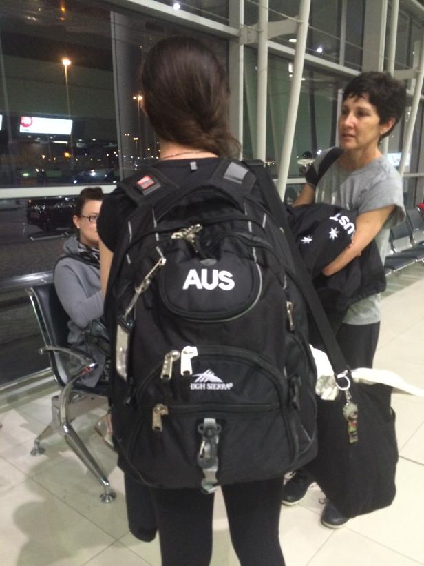 mickey_hoo's tweet photo. #teamaustralia ready to cross 25 time zones to get to #worldsynchro15 w coach n choreographer. So Hot rite now awhoo! http://t.co/Jck385UJY6