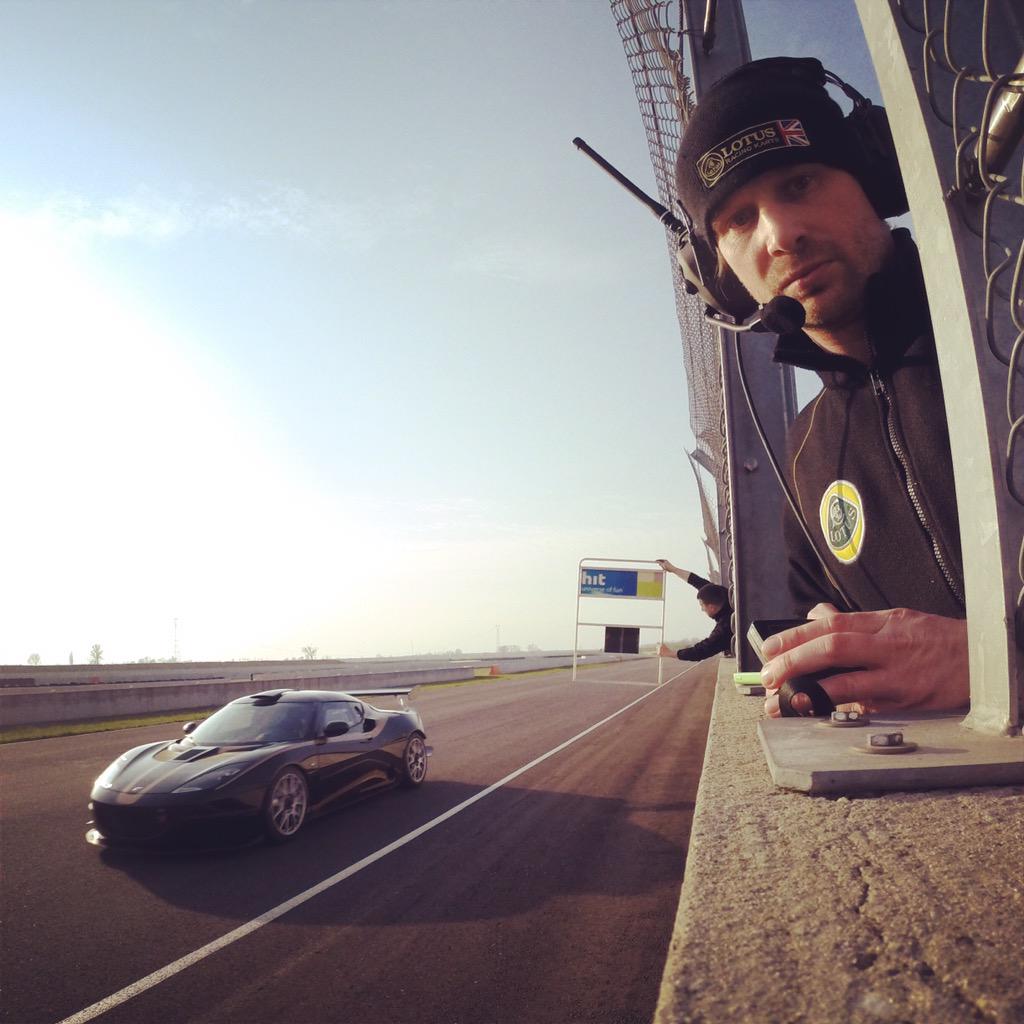 LotusGT4's tweet photo. Two great days of testing at Tazio Nuvolari circuit for @PavelLefterov before the first race of @gt4series in Nogaro. http://t.co/W37JGVJgKA