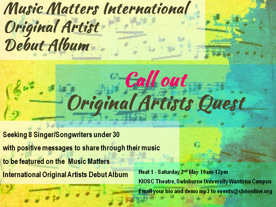 SBNyouthmedia's tweet photo. Selection process for the Music Matters International Original Artists Debut Album is about to begin! http://t.co/q7qW9EYCl7