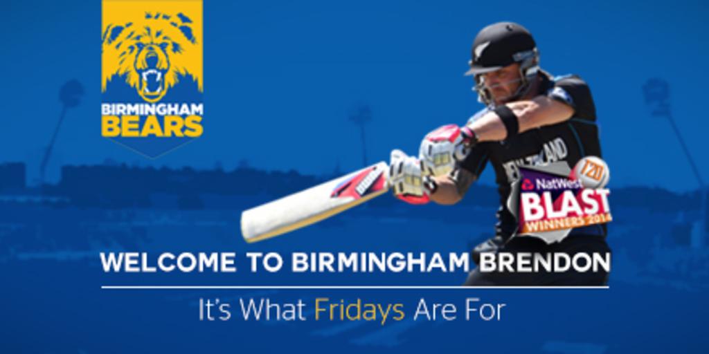 BREAKING NEWS: Brendon McCullum will join Birmingham Bears for 7 games in our @NatWestT20Blast defence #YouBears