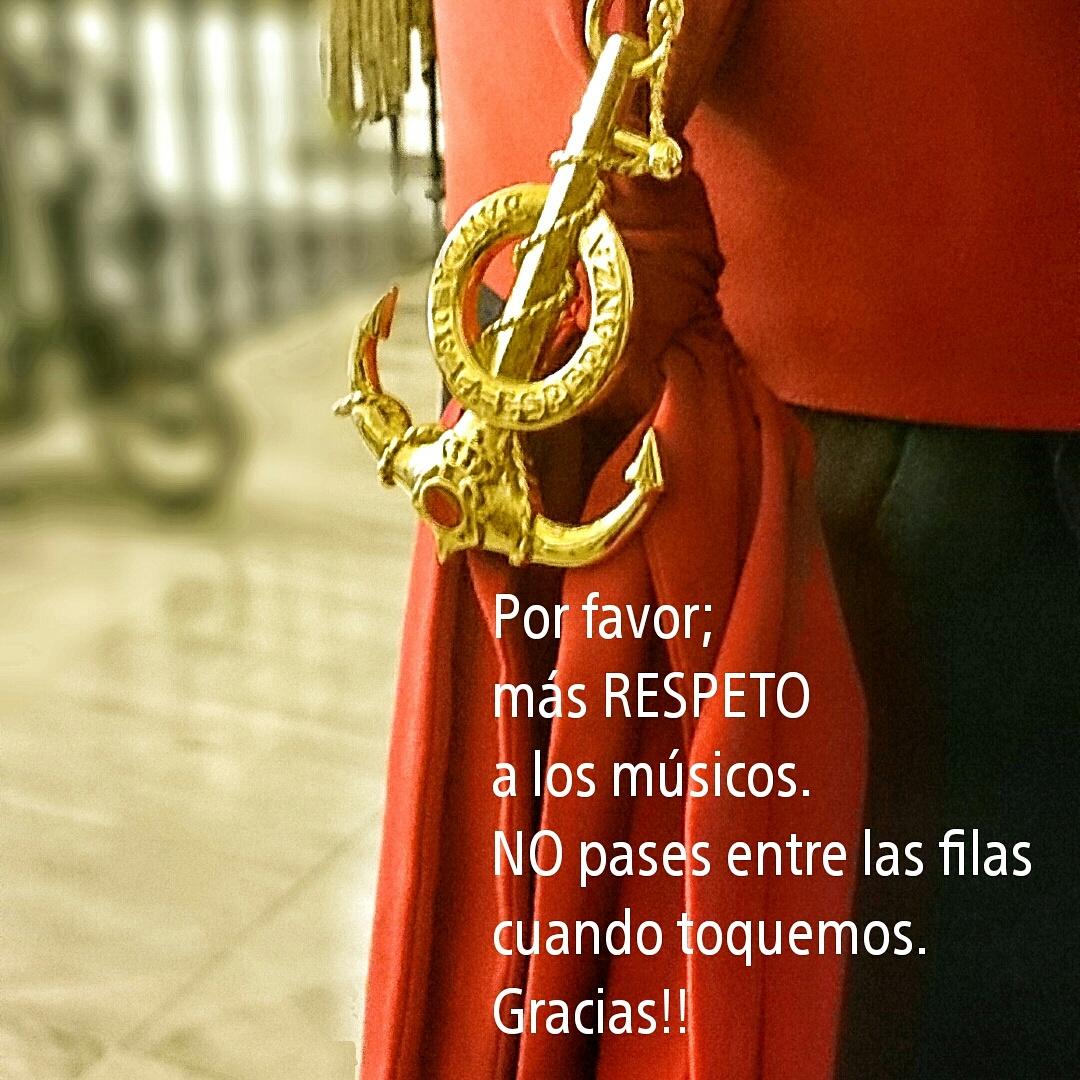 bctpasoespe's tweet photo. Pedimos mayor difusión. Respeto por los músicos. No paséis entre las filas mientras estemos tocando. http://t.co/ocuHPIsrpi