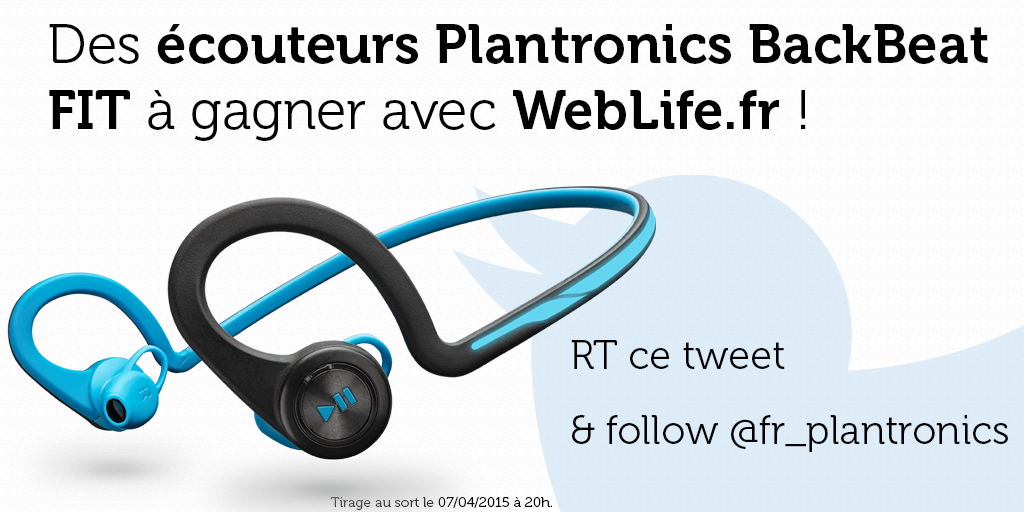 WebLifeFr's tweet photo. Je joue avec @WebLifeFr & @fr_plantronics pour gagner les BackBeat FIT ! http://t.co/4dBqn7YpJE #Concours #WebLife3 http://t.co/c8SLyGX7Vx