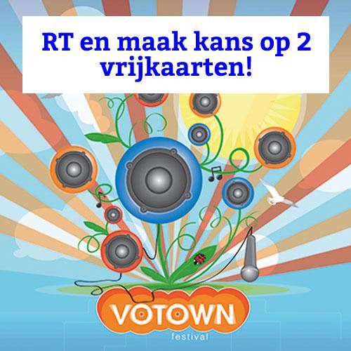 RT dit bericht en maak kans op 2 vrijkaarten voor het VOTOWN Festival met o.a. <a href="/JanSmit/">JAN SMIT</a>, <a href="/driejs/">3JS</a> en <a href="/nickensimon/">Nick & Simon</a>!