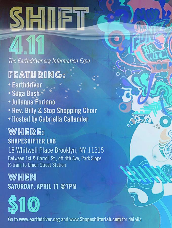 Earthdriver's tweet image. SHIFT 4.11 is a Sea change.
#JuliannaForlano #SugaBush #ShapeshifterLab