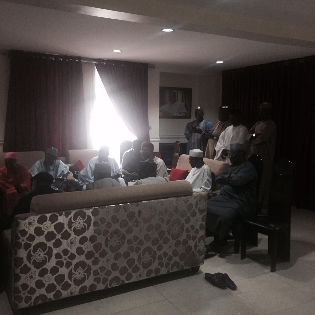 el_bonga's tweet photo. The peoples General watching the announcement of results in Abuja. #NigeriaDecides #iVotedGMB #SitRoom15 http://t.co/NJ8qHX29tF