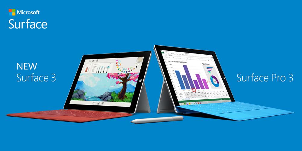 surface's tweet photo. Say hello to Microsoft Surface 3, starting at $499. Pre-order now: http://t.co/MUCplpsJSu http://t.co/J01HOIZ3ep