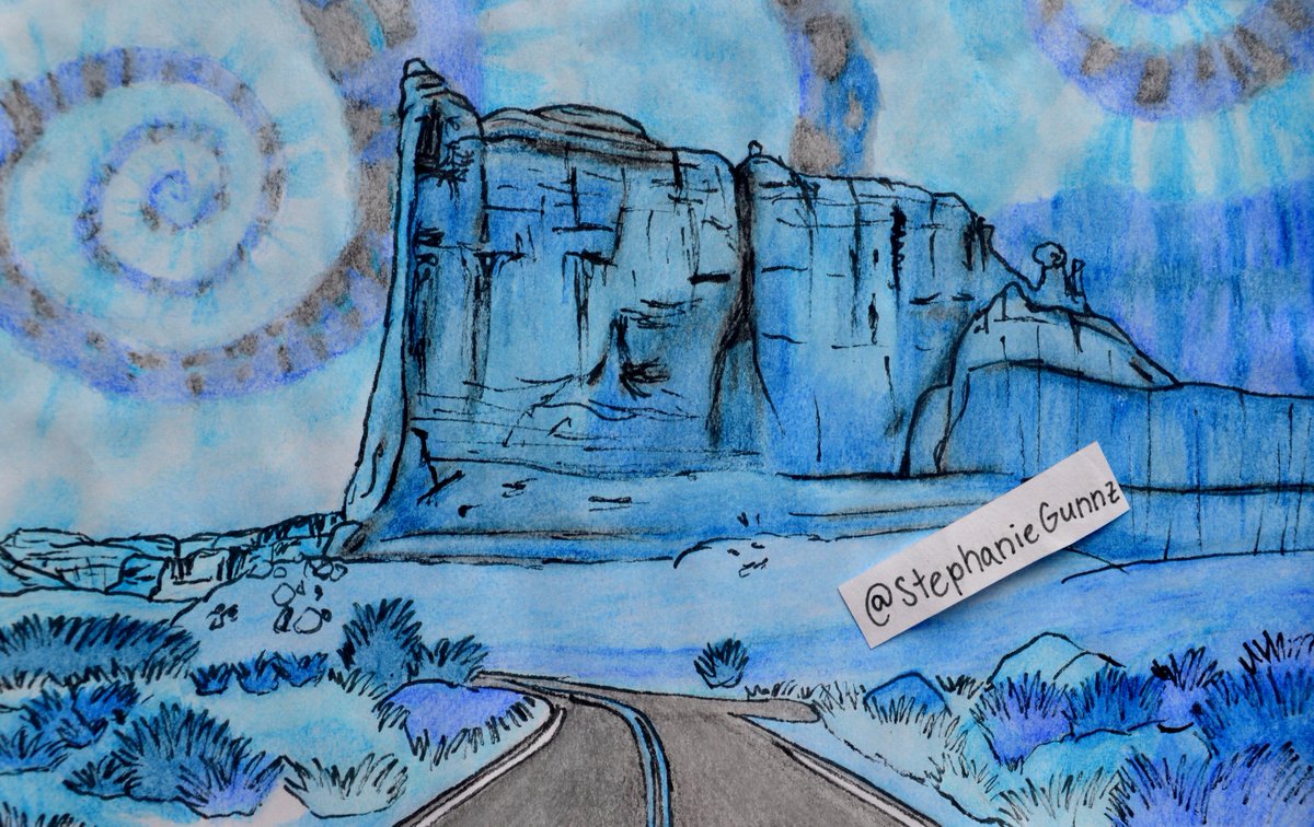 StephanieGunnz's tweet photo. Shades Of Blue - my new painting http://t.co/XHUIM8J3e8