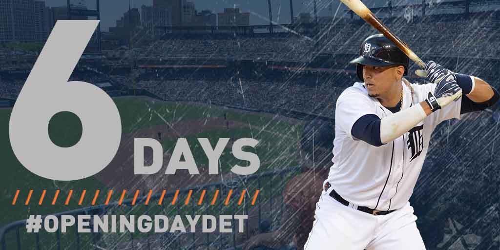 tigers's tweet photo. 6⃣ days until #OpeningDayDET!! http://t.co/s82CGw892N