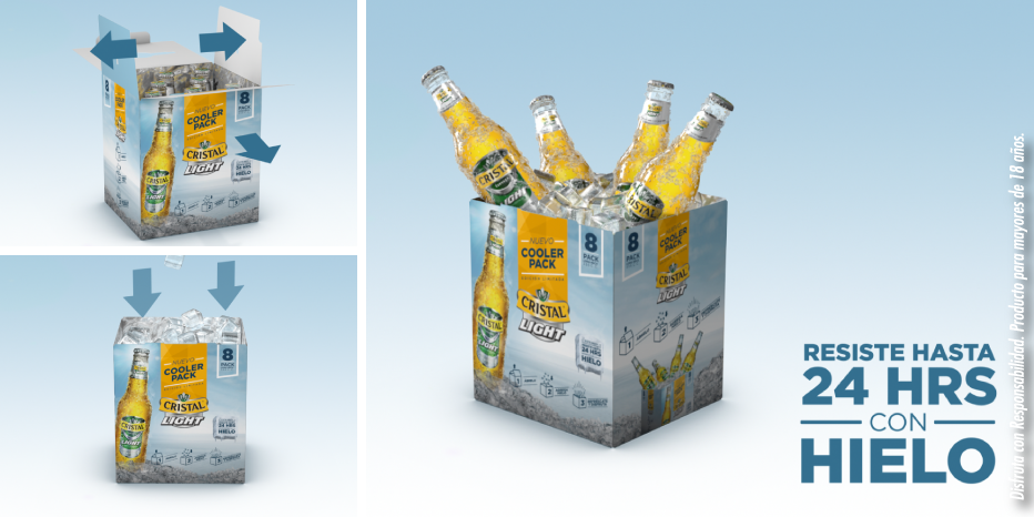 CristalLightCL's tweet photo. ¿Ya probaste el cooler pack de Cristal Light? Un poco de hielo y mantén tus cervezas como lo merecen: Bien heladas 😍 http://t.co/IiZVjhqmuJ