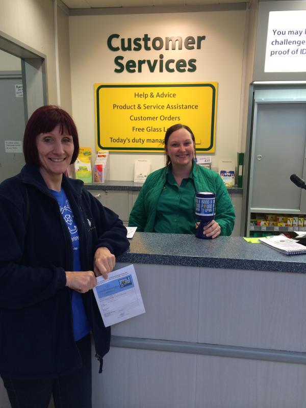 saintcathsuk's tweet photo. Thanks to everyone @Morrisons Scarborough for supporting Bring a Pound to Work Day. Fantastic! #COIN http://t.co/BEOvYTA1PX