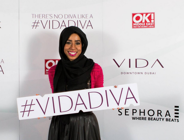 PRCoDubai's tweet photo. Last night we attended the #VidaDiva event at @VidaDowntown.Here's a gorgeous snap of our Account Director @DuaaPRCo http://t.co/mH9ry9cBIw