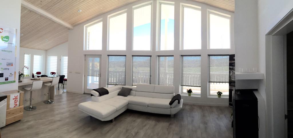 BioPasiva_'s tweet photo. Nuestra vivienda/Showroom de Guadalix funcionado perfecto con el calor. 26º en fachada norte y 22º dentro y sin gasto http://t.co/qJF7YgvE4t