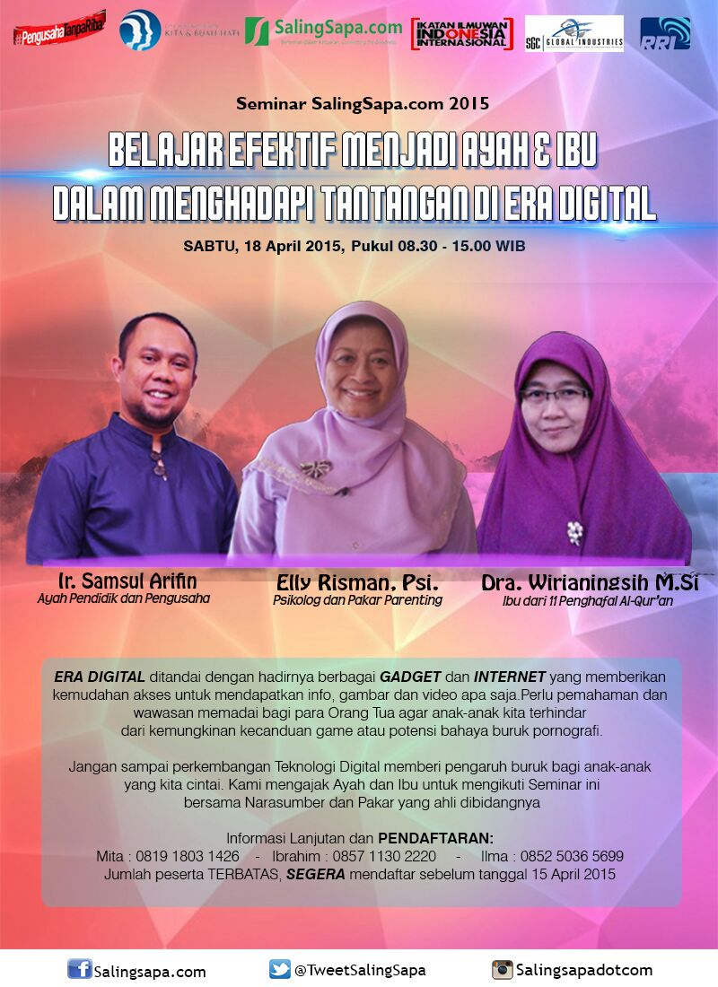 Satu diantara 3 penyelamat azab di akhira adalah anak-anak sholih. <a href="/tweetsalingsapa/">salingsapa.com</a> <a href="/EllyRisman/">Elly Risman</a> <a href="/wirianingsih/">Wirianingsih</a>