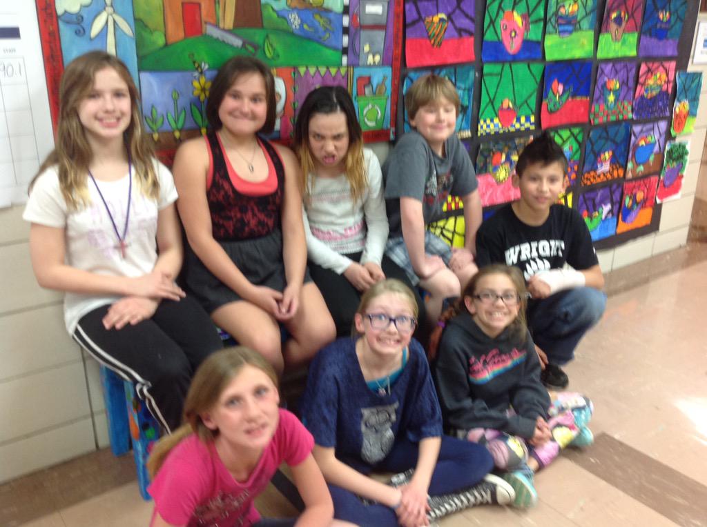 wrightreader's tweet photo. What's the best way to get ready for middle school?  Be a February Reader like these students from @Dwyer5th ! Super! http://t.co/TQk4lxAa1S