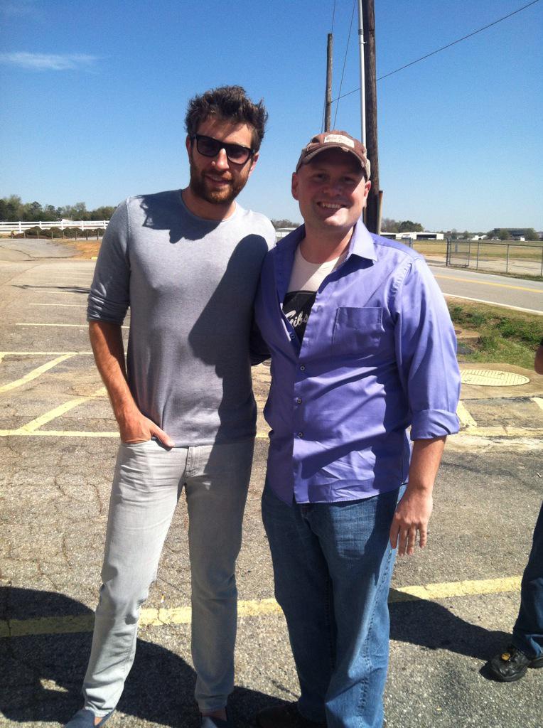 ClayGuffey's tweet photo. Brett Eldredge and me before the WSSL 100 Acoustic Jam. @bretteldredge @blindhorse #wssl100 @WSSLFM http://t.co/ONqFmpvhgp