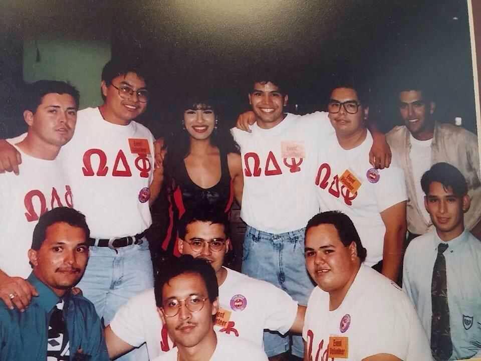#ODPhi backstage with #Selena after working security for a concert in Amarillo 1993 or 1994. #RIPSelena