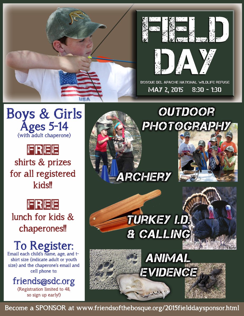 FriendsofBosque's tweet image. Kids 5-14 - Registration for our May 2nd Field Day starts tomorrow! Find out more at friendsofthebosque.org/2015fielddayev…