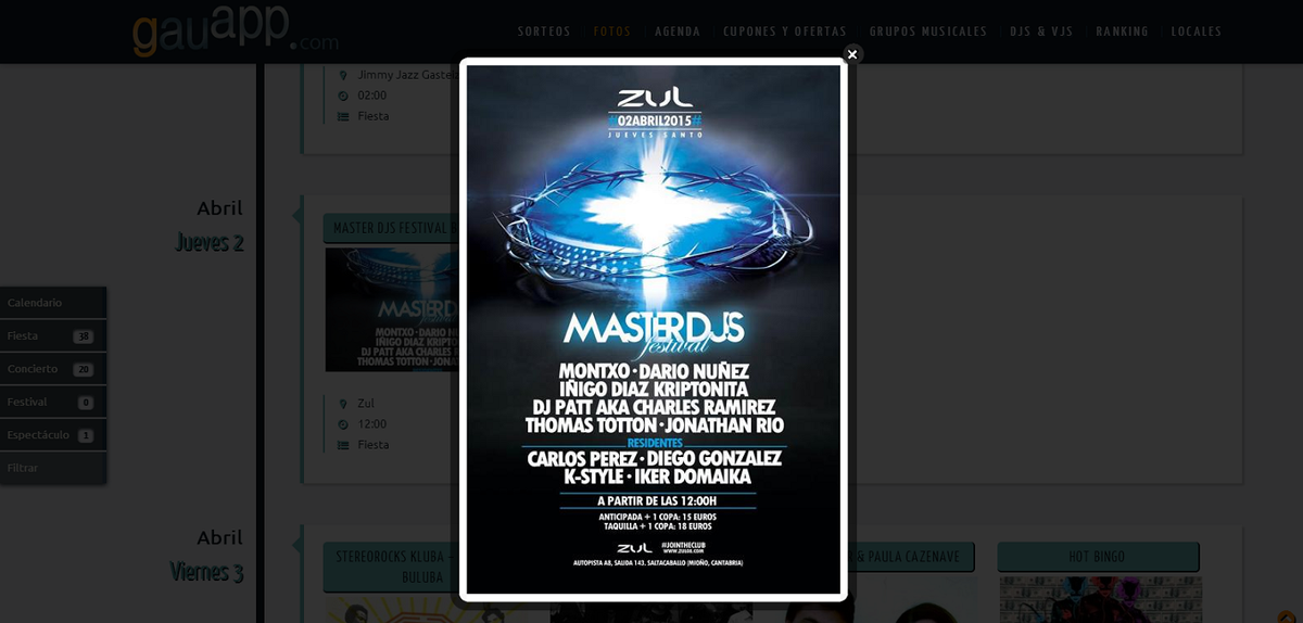 gauapp's tweet photo. Sorteamos 3 entradas para #MasterDjs @ZUL08OFFICIAL con @djdarionunez @djpatthofrecord @idounderground ! RT y follow! http://t.co/LaHjPYO3RL