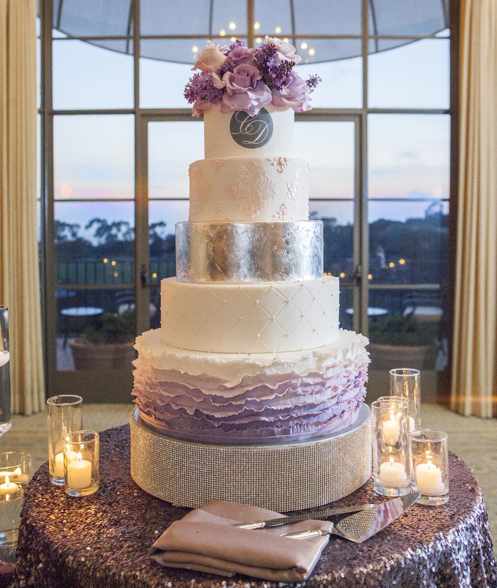 Each tier shows off a different decorating technique - a #cake decorator's dream! #weddingcake #fondant <a href="/ChrisBentley/">ChristineBentley</a>