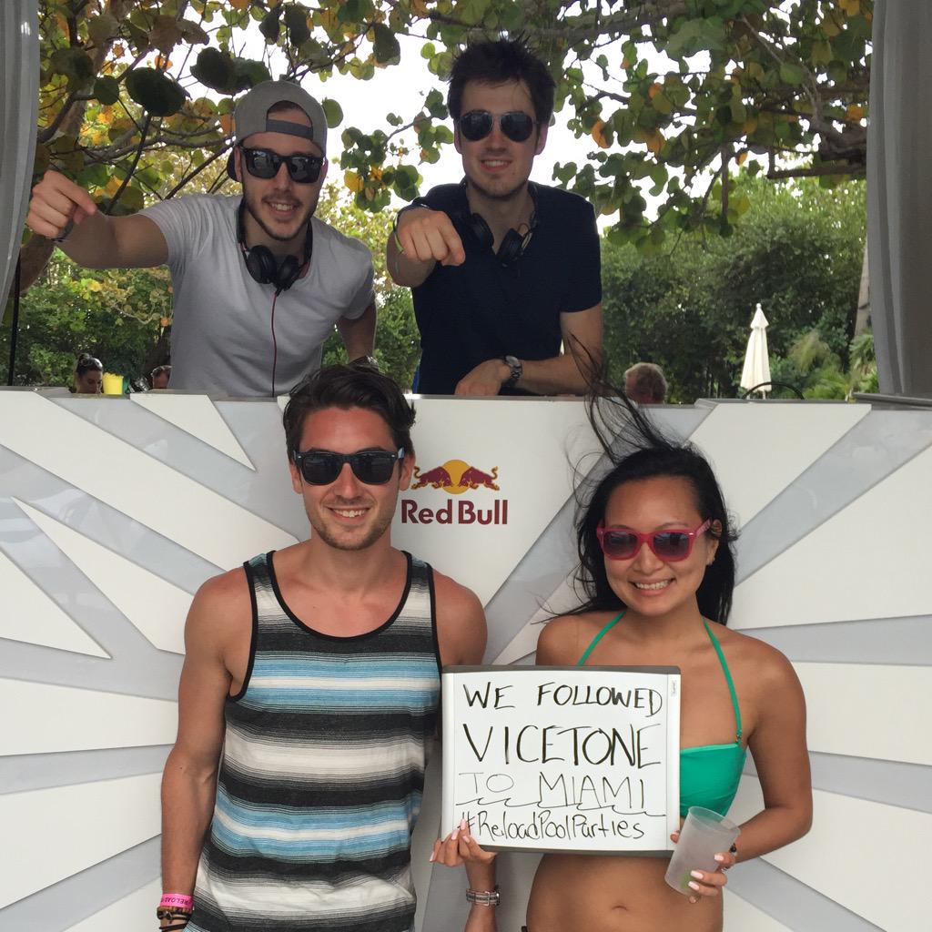 Zoedic's tweet photo. .@Vicetone great connecting w/ you again! @reloadpoolparty @DECKSTAR #reloadpoolparties #mmw #ultra2015 #miami #wmc http://t.co/tIM2s0irLo