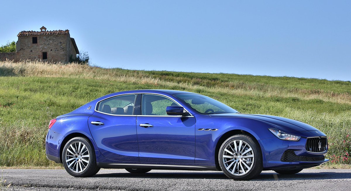 Maserati_HQ's tweet photo. An eyecatching #MaseratiGhibli dominates the landscape. http://t.co/jBAl6hZDPO