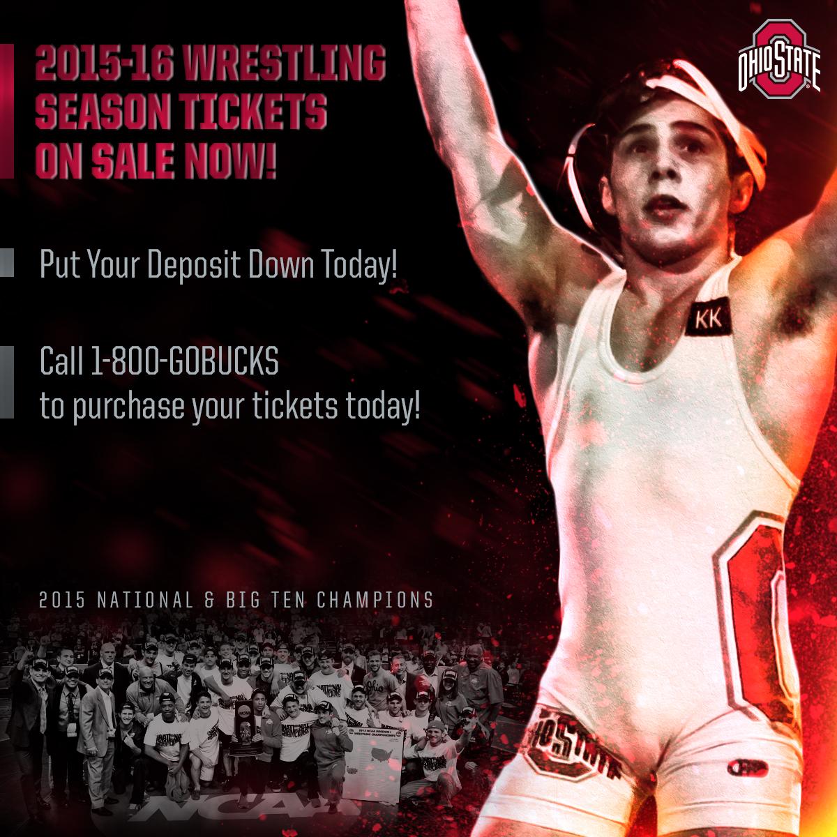 wrestlingbucks's tweet image. What are you waiting for? Order your 2015-16 season tickets for THE CHAMPS today! #GoBucks #WT3