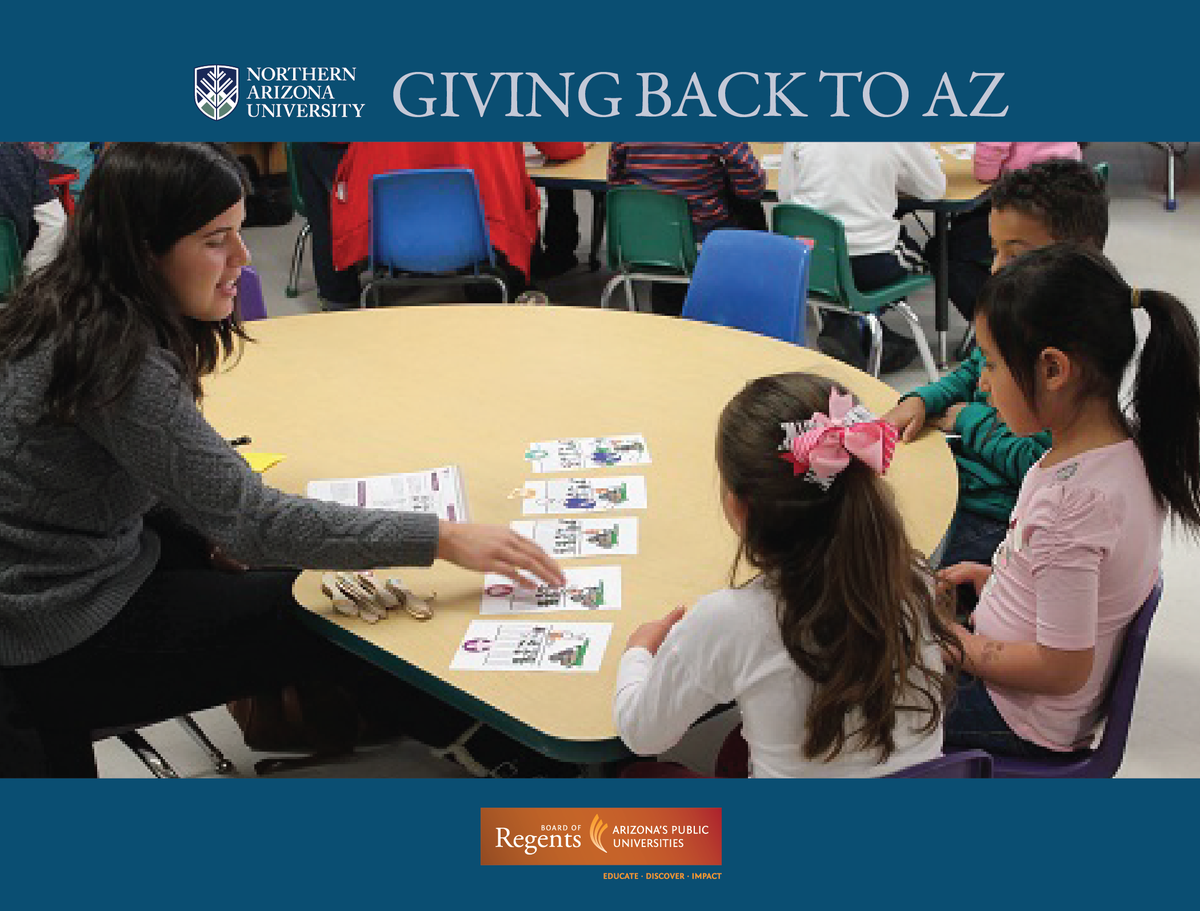 AZRegents's tweet photo. Thanks, @NAU Child Devel. & Language Lab— #GivingBackToAZ with service hours in local schools! http://t.co/bbRIS7i6DV http://t.co/CU3Del2hA7