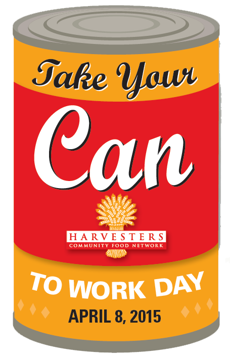 Stop by the office with a canned good to help us donate! Now until April 8th! #harvesters #takeyourcantoworkday