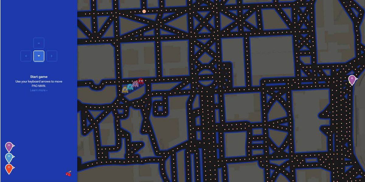 We think #NotreDame makes a great #PacMan board. Play on a Google Map on top of Main Quad: ntrda.me/1BMvNVF
