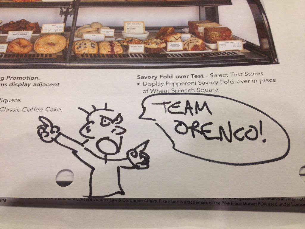 kmp891's tweet image. My coworker tried to motivate us with a doodle. He looks angry! Lol @starbucksprtnrs #partnerlife #silly