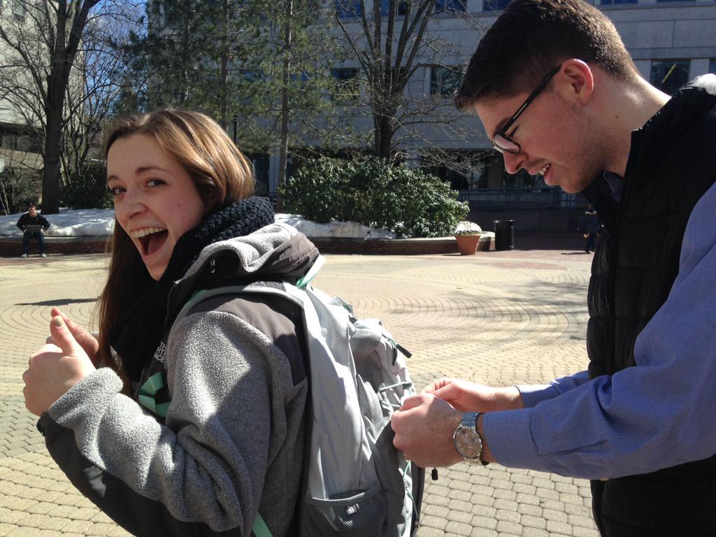 EngageNU2015's tweet photo. You know who ALWAYS has your back? Our boy John Finn! Voting is open NOW on MyNEU but not for long! #EngageNU http://t.co/y3W4dITspQ