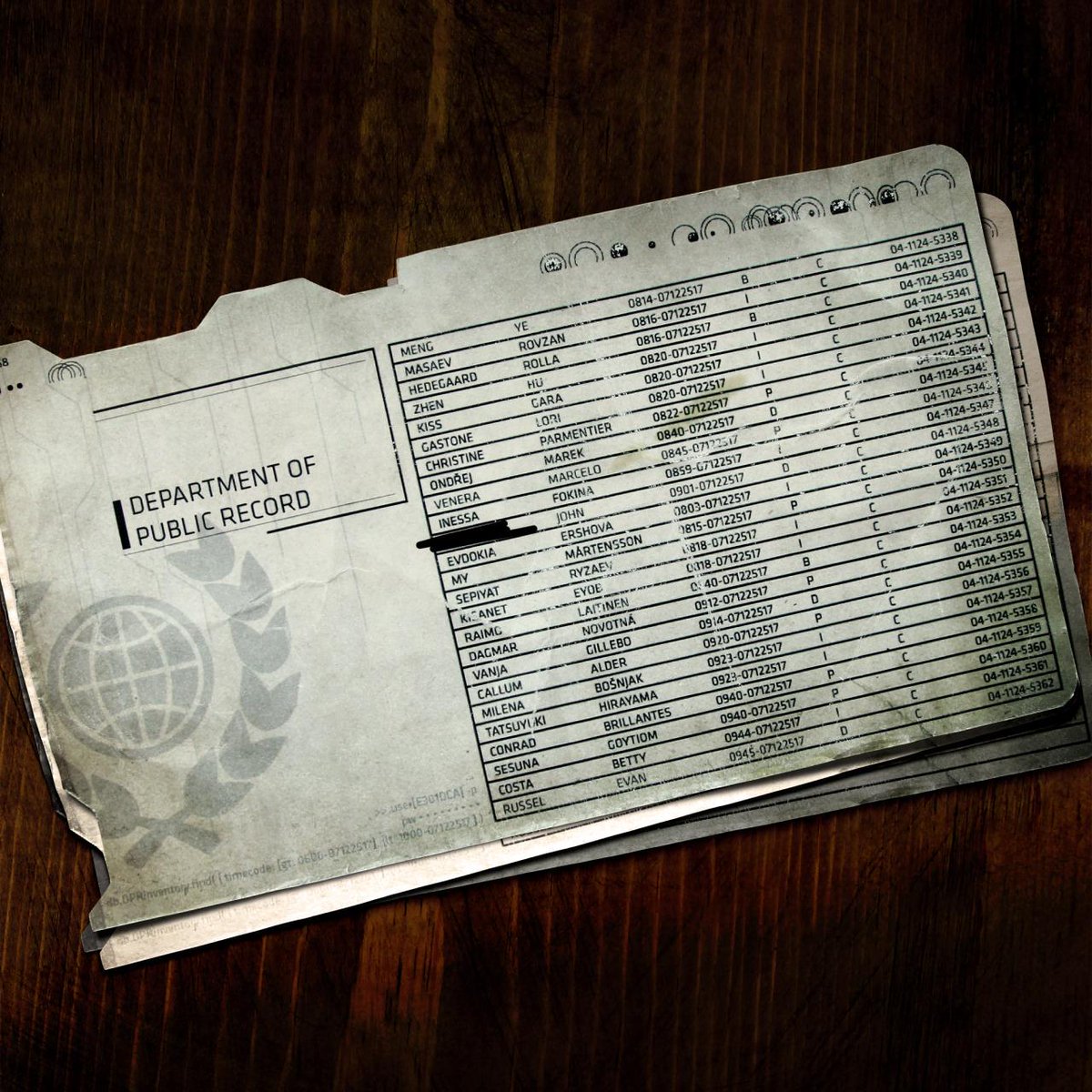 Here is what Benjamin Giraud was looking at when he saw the "D" next to John's name -