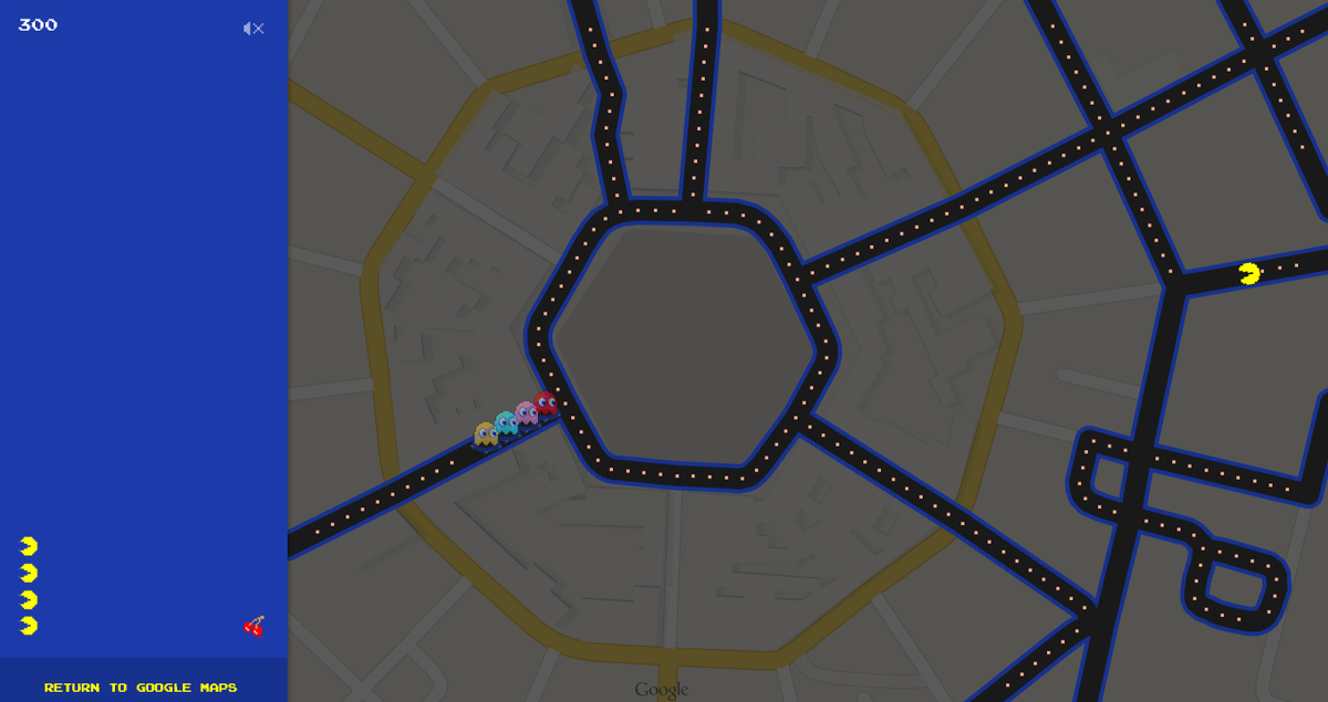 giuliobolzon's tweet photo. Have you missed playing #Pacman? Go on #GoogleMaps now and pick your own real-life playing field now! Here is mine... http://t.co/w1DZEosKTZ