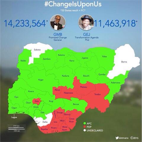 ChrisWolak1's tweet image. #nigeriadecides Electoral map shows luck ran out on President Jonathan in more than Northern States. #compgov