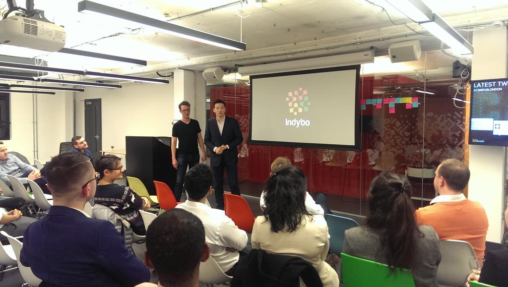 StartupInstLON's tweet photo. Oh wow! @GoIndybo of @techstars London #pitching at #techhubtuesday tonight. Well done! http://t.co/wQKBPEWzjl