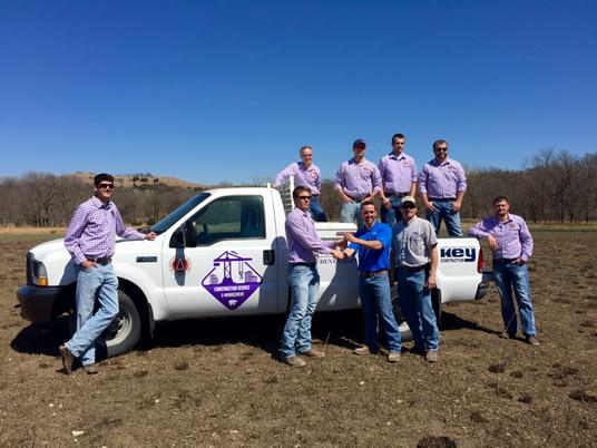 ray_yunk's tweet photo. Handing over the keys to work project truck donated to @KSU_AGC by @keyconstruction - thanks! http://t.co/xaUdn51mDv