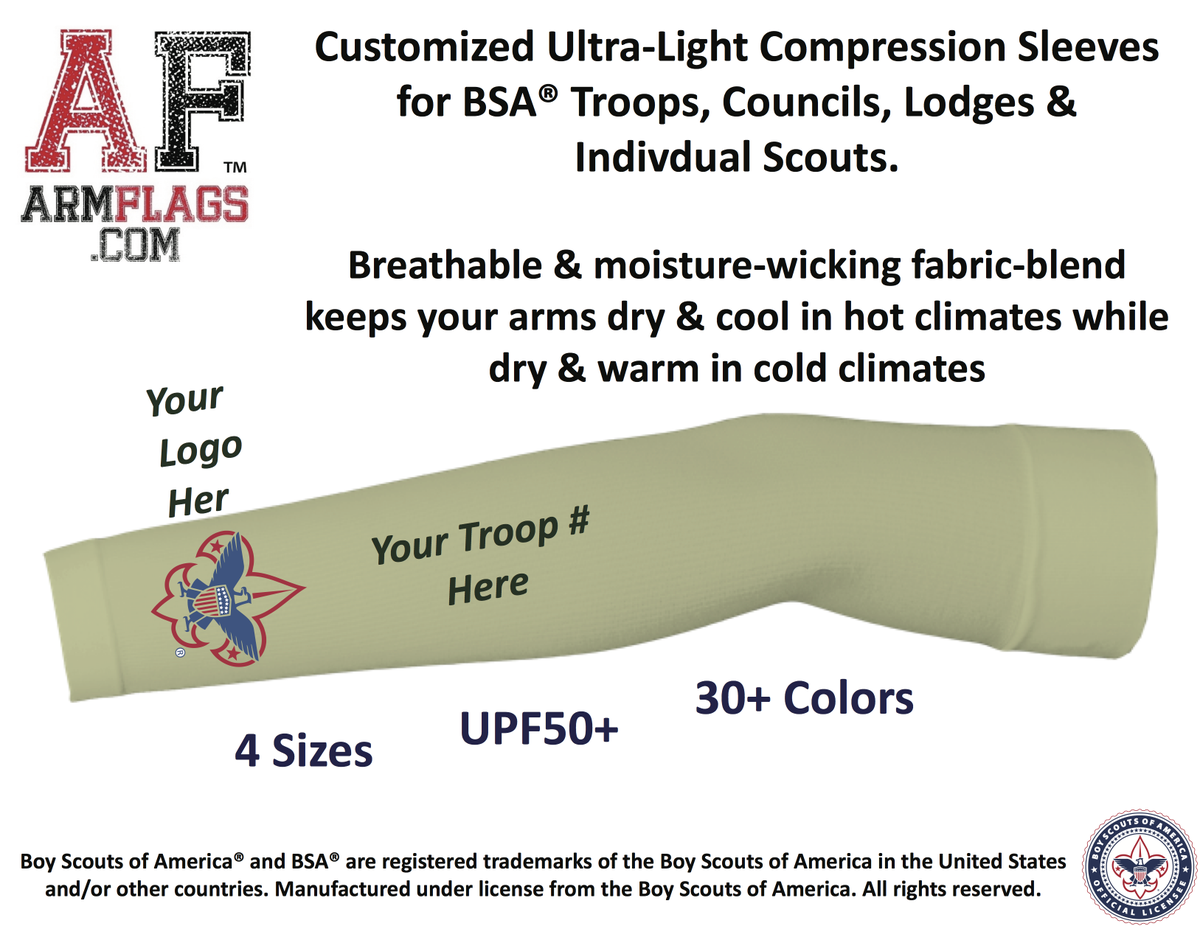 ARMFLAGS's tweet photo. @boyscouts Arm Sleeves for #Scouting and #Scouting4All http://t.co/oJHESQrtP2