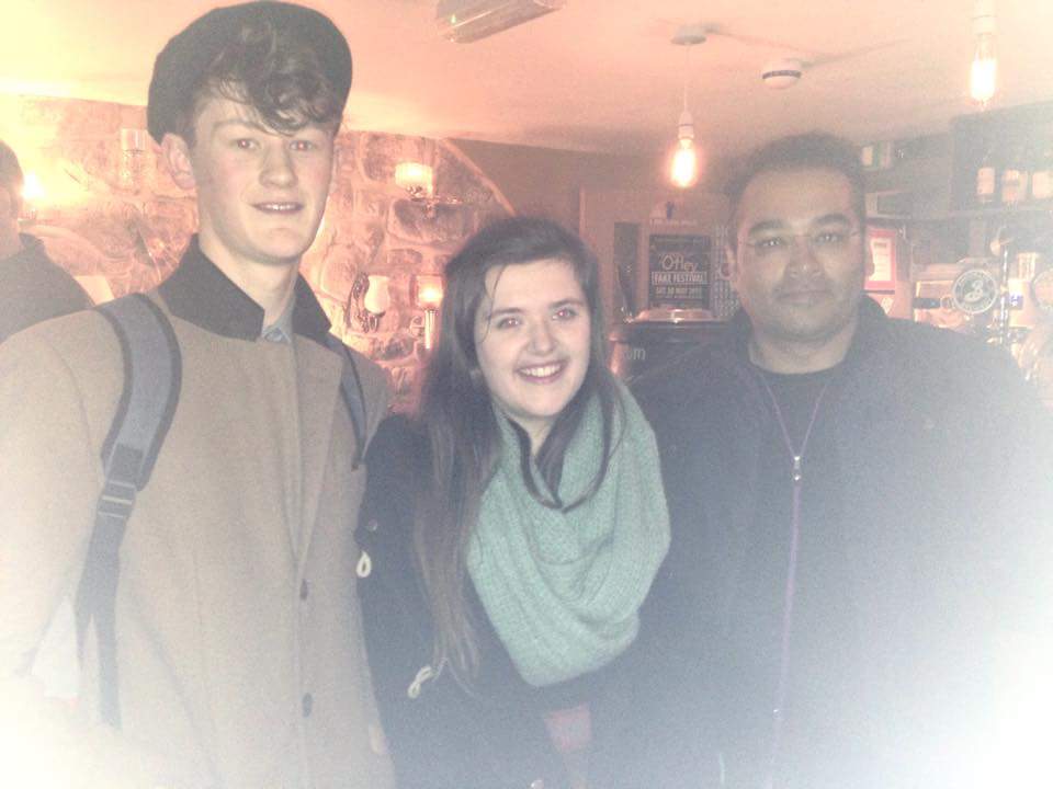 OYGreenparty's tweet photo. our @ClareebBear with @krishgm in @North_Bar_Otley #NorthernVelocity @leedsyg http://t.co/orj1HzPPUP