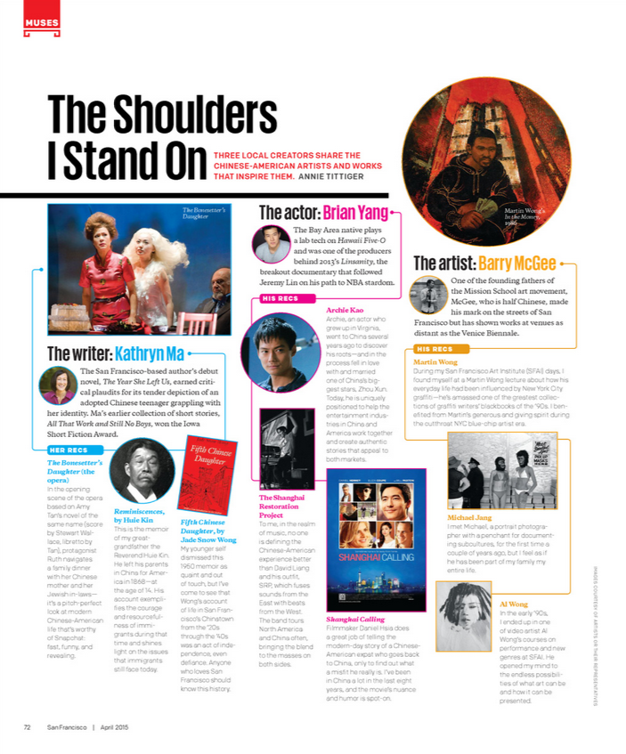 My picks with <a href="/sanfranmag/">San Francisco Magazine</a> include <a href="/ArchieKao/">Archie Kao</a> <a href="/daveliang/">Dave Liang</a> and <a href="/shanghailicious/">SHANGHAI CALLING</a> <a href="/danielhsia/">Daniel Hsia</a>.  <a href="/stephyang10/">Stephanie Yang</a>