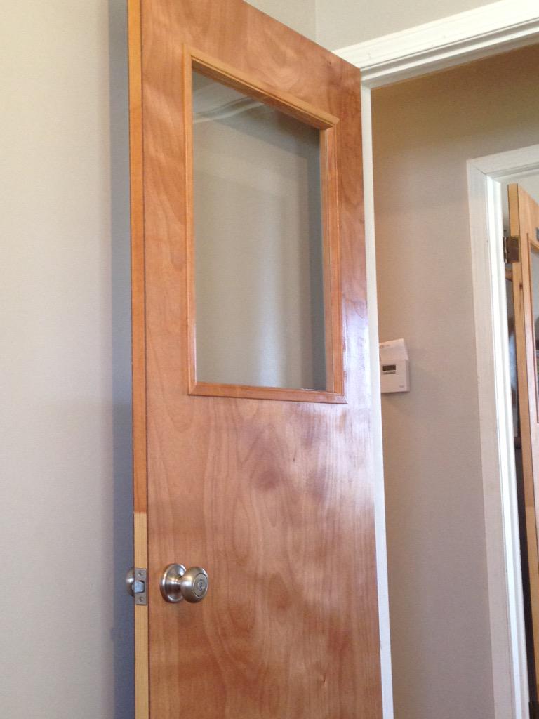 Matt_Sooter's tweet image. First thought when I showed up to my office for the first time in a week: "Well that's new" #youthmin #windowdoor