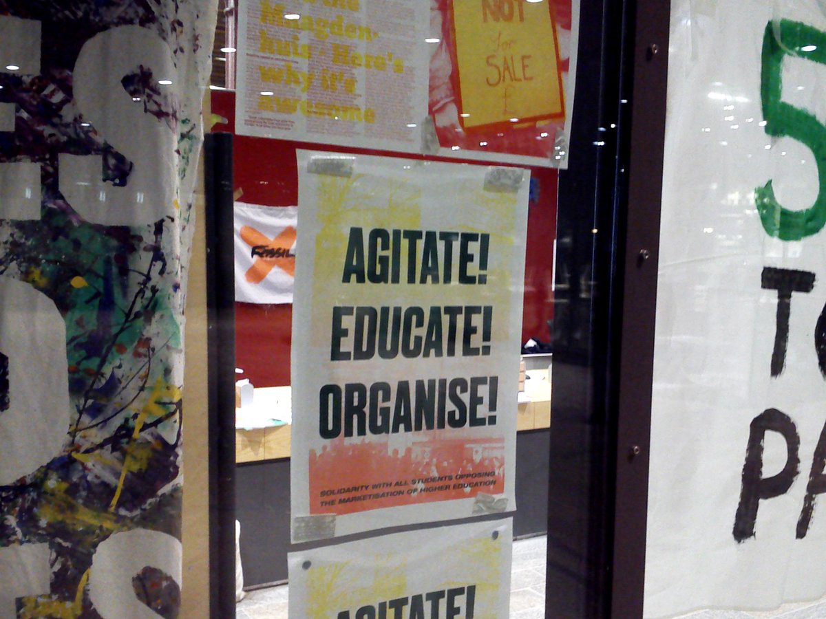 Classic slogans are reused to support students in occupations <a href="/OccupyUAL/">UAL SO WHITE.</a> <a href="/occupygsmiths/">Occupy Goldsmiths</a> <a href="/LSEOCCUPATION/">Occupy LSE</a> <a href="/OccupyKCL/">OccupyKCL</a>