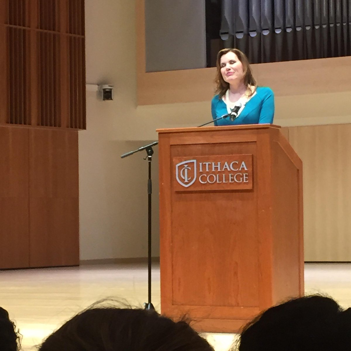 IthacaCollege's tweet photo. "Female characters have to have a personality. They need to be more than just a girl." #GeenaDavisAtIC http://t.co/S6ZzrZlo5p