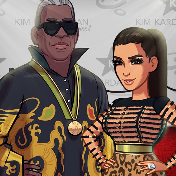 KimKardashian's tweet photo. I'm so excited to announce @OfficialALT in my game! Step your fashion game up, he's watching!!!! #KimKardashianGame http://t.co/c7TFizS5H6