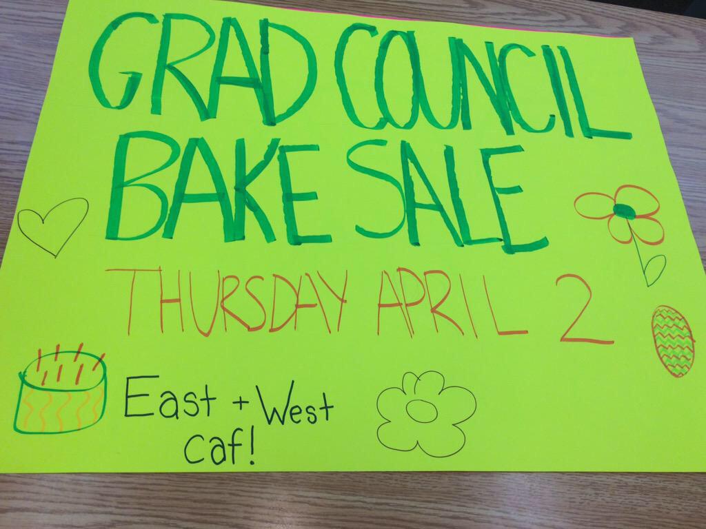 DundasSecondary's tweet photo. Grad Council bake sale is happening this Thursday at lunch at both campuses! 🐥🐣🌼 http://t.co/aRlnv3XdAs