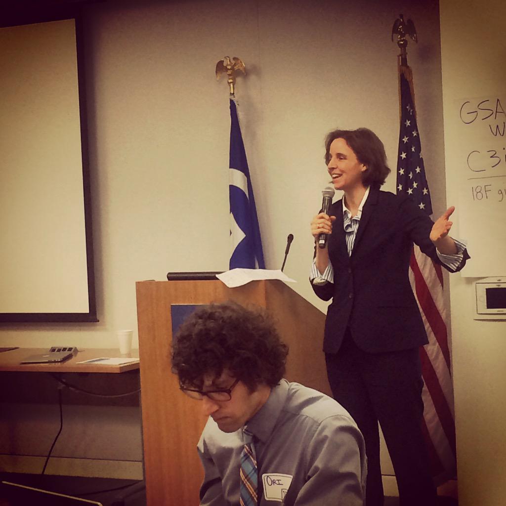 DCLegalHackers's tweet image. YES &quot;I love that you also had a policy hack, as government we have many tools to use&quot; - @USCTO Megan Smith #a11yhack